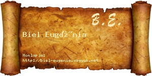 Biel Eugénia névjegykártya